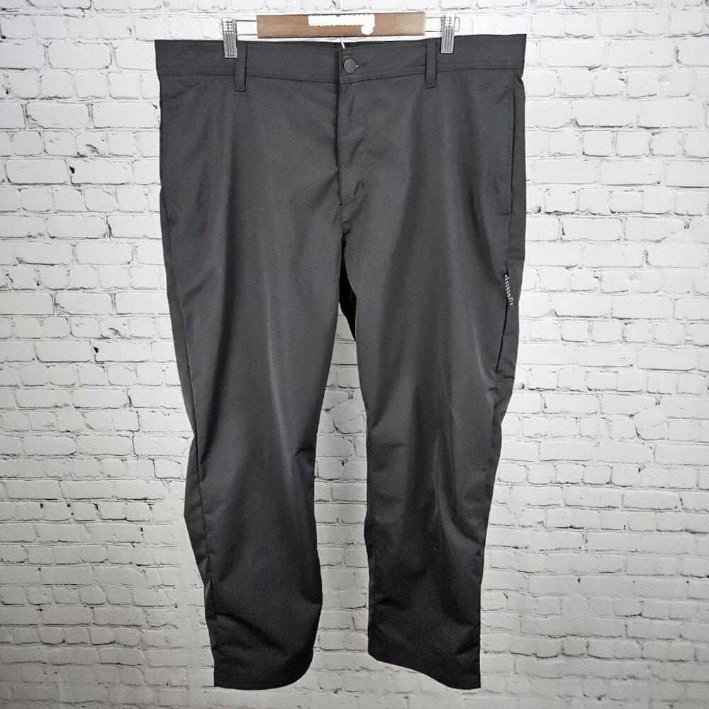 Hurley Black Jet Set Tech Pant Stretch Straight Leg Zip Pocket Casual 40x30